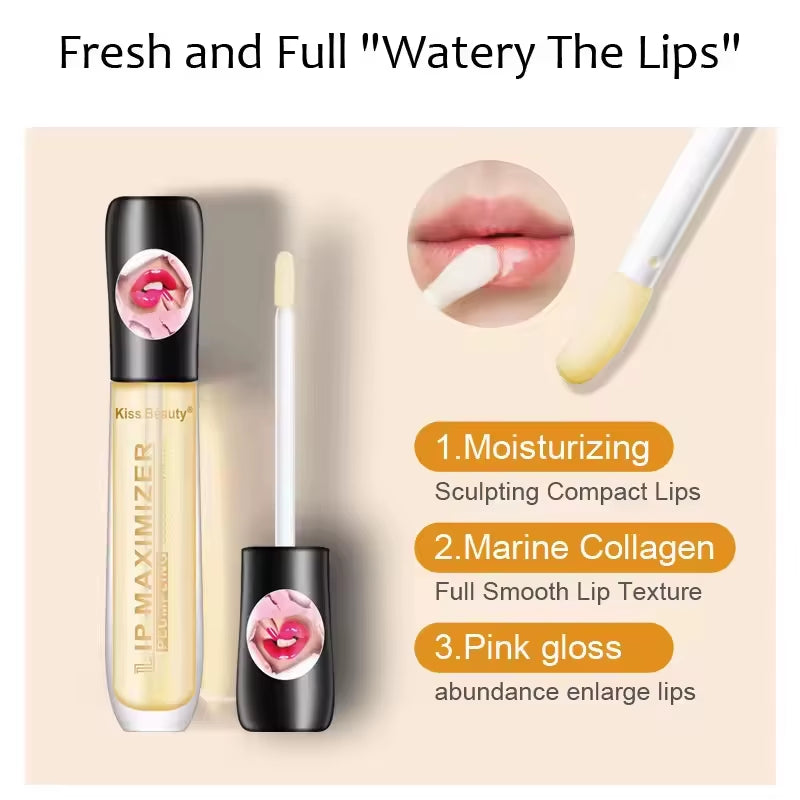 Fast Volumising Lip Plumper Serum Sexy Lip Oil Gloss Increase Lip Elasticity Reduce Fine Lines Brighten Moisturizing Lip Care